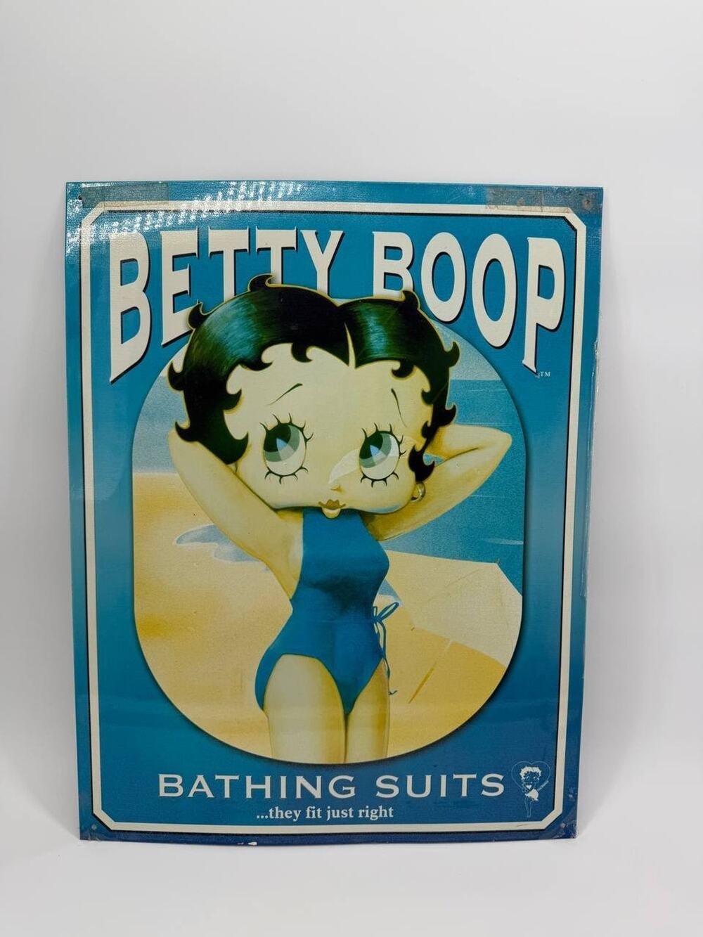 Betty Boop Bathing Suits Metal Sign Vintage Style Cartoon Wall Decor